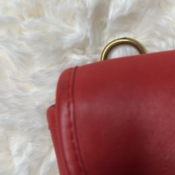 COACH l VINTAGE Red Leather Mini Belt Pouch Original Retro 80's 052-0152  USA - Picture 6 of 13